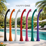 Doccia solare da giardino Happy One F120 con lavapiedi e serbatoio 23 litri