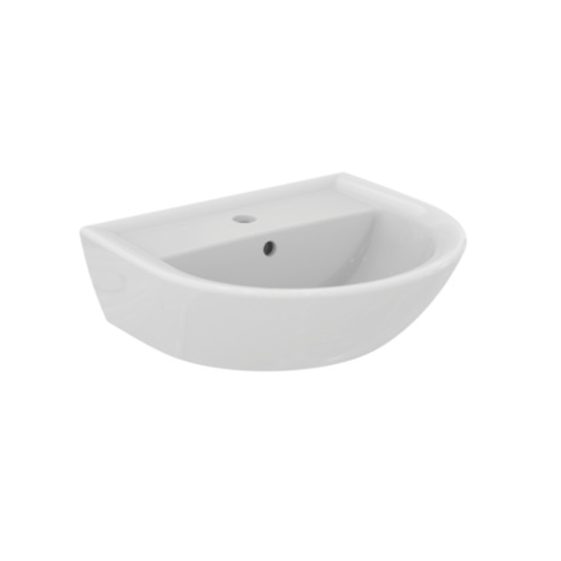 Lavabo EUROVIT Ideal Standard – Bianco Lucido – varie misure – con foro rubinetteria e troppopieno