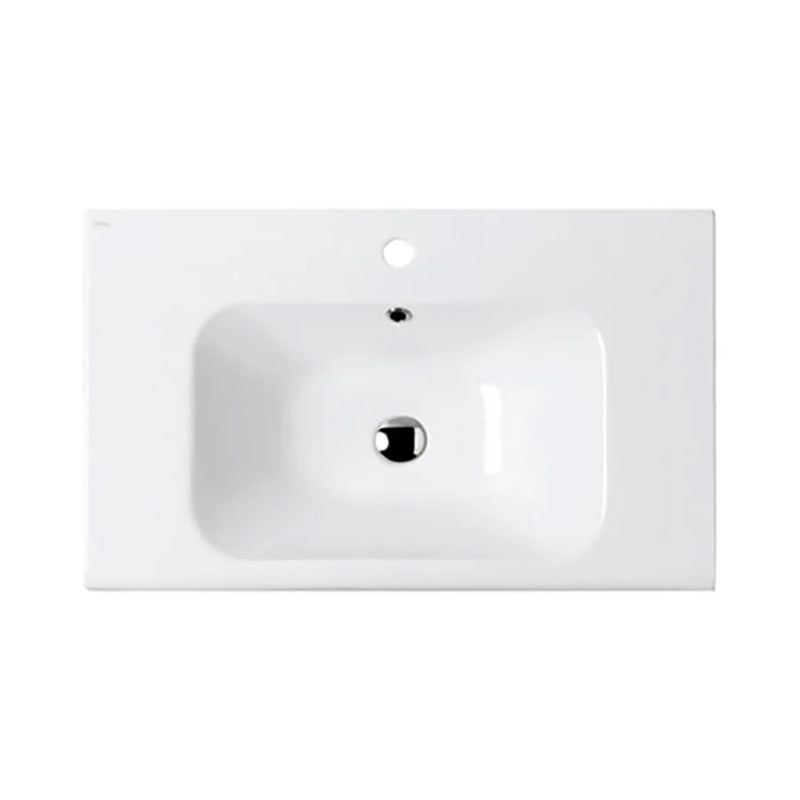Lavabo da incasso Althea Cover Slim 80 cm bianco lucido
