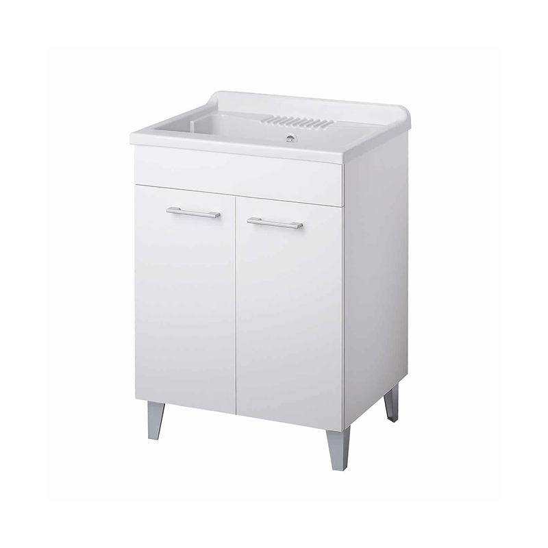 Lavatoio Pratika in legno con vasca in resina - 60x45cm