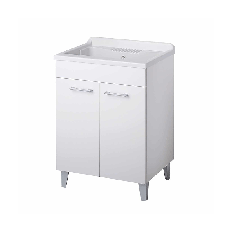 Lavatoio Pratika in legno con vasca in resina - 60x50cm