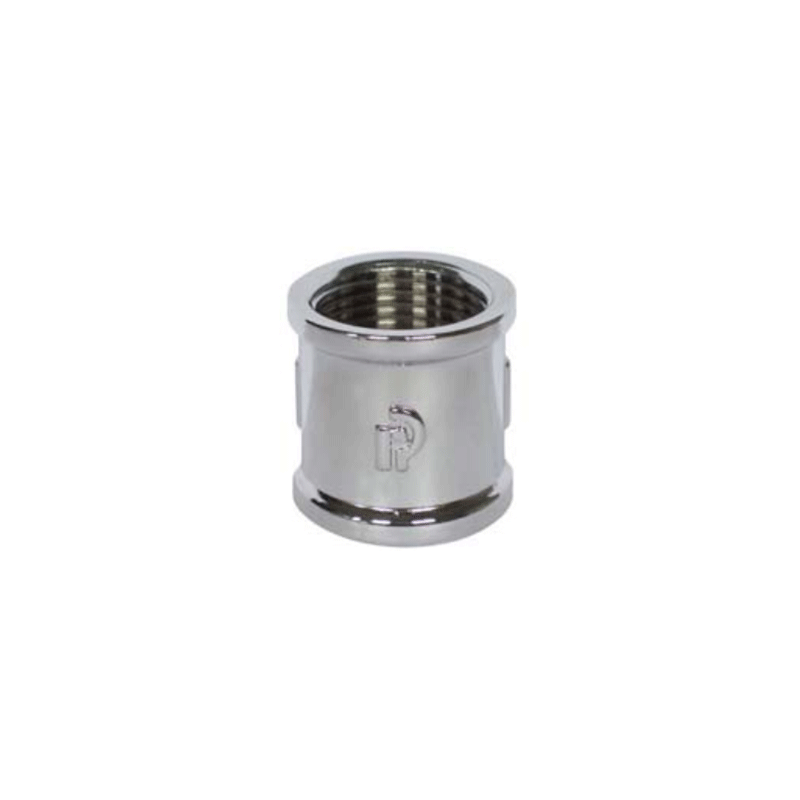 Manicotto FF cromato 3/8", 1/2", 3/4", 1" – raccordo femmina femmina in ottone cromato