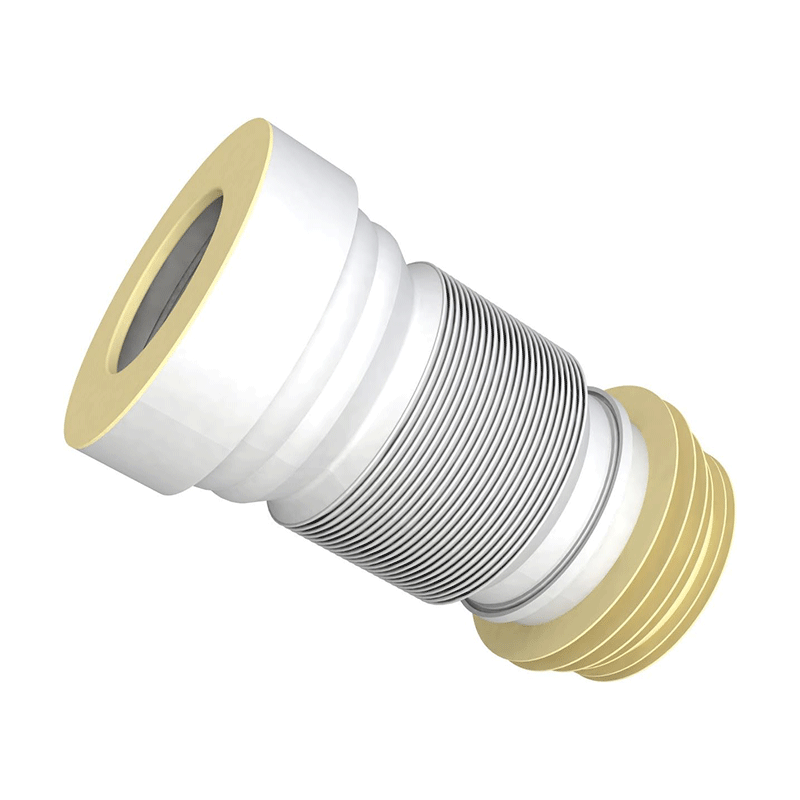 Manicotto WC flessibile ed estensibile Ø110 mm in PP + TPE colore bianco