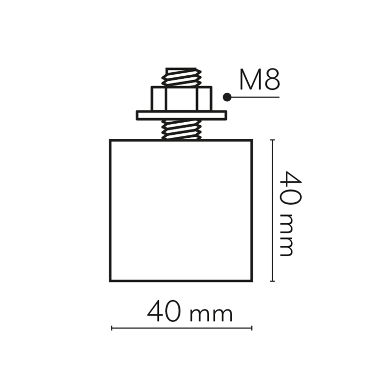 Kit 4 piedini antivibranti 40x40 mm – gomma naturale – fino a 80 kg – con dadi e rondelle