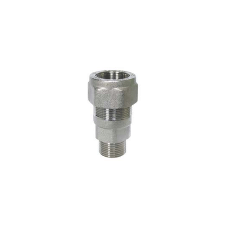 Raccordo maschio filettato in ottone nichelato – formati 1/2", 3/4", 1"