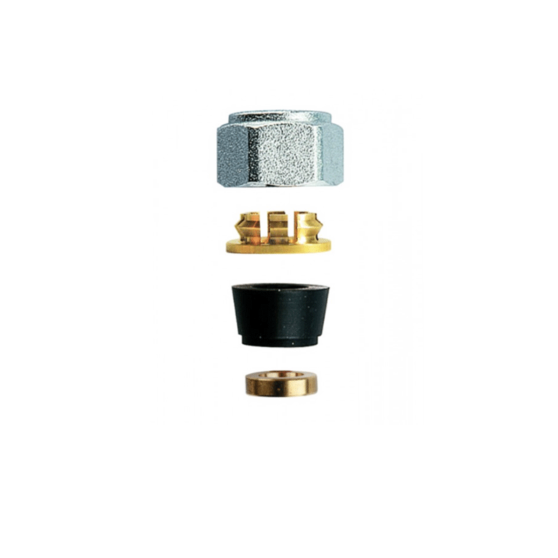 Adattatore Arteclima Ø10-16 per tubo rame con attacco M24x19 – ottone cromato