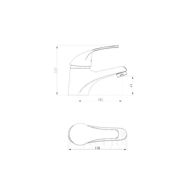 Miscelatore Lavabo ROMA – Monocomando in Ottone Cromato con Scarico