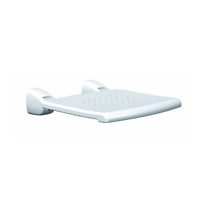 Sedile doccia ribaltabile XXL con seduta morbida 43x52 cm – supporti in acciaio inox – portata 190 kg