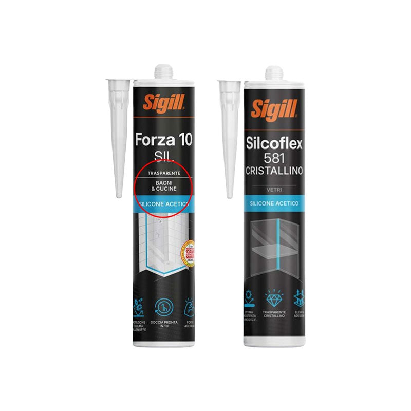 Silicone Per Sanitari Trasparente O Bianco Antimuffa Forza10