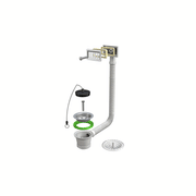 Aeratore per lavello da cucina con griglia inox Ø70 mm, troppopieno flessibile e filtro rifiuti – filettatura 1.1/2"