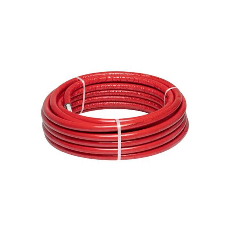 tubo pex al pex rosso con guaina isolante